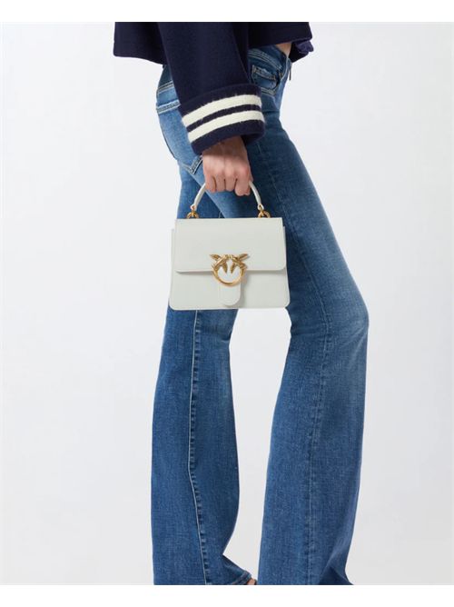 LOVE ONE TOP HANDLE MINI PINKO | 100071.A0F1Z14Q BIANCO SETA-ANT. GOLD